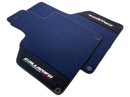 Floor Mats for Lamborghini Gallardo Dark Blue Tailored Carpets Alcantara Leather