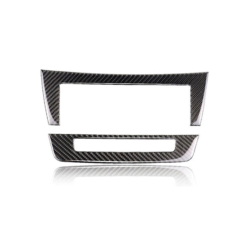 Carbon Fiber Car Stereo CD Control Panel Cover Trim For Benz C-Class 2011-2014