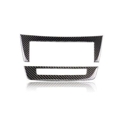 Carbon Fiber Car Stereo CD Control Panel Cover Trim For Benz C-Class 2011-2014
