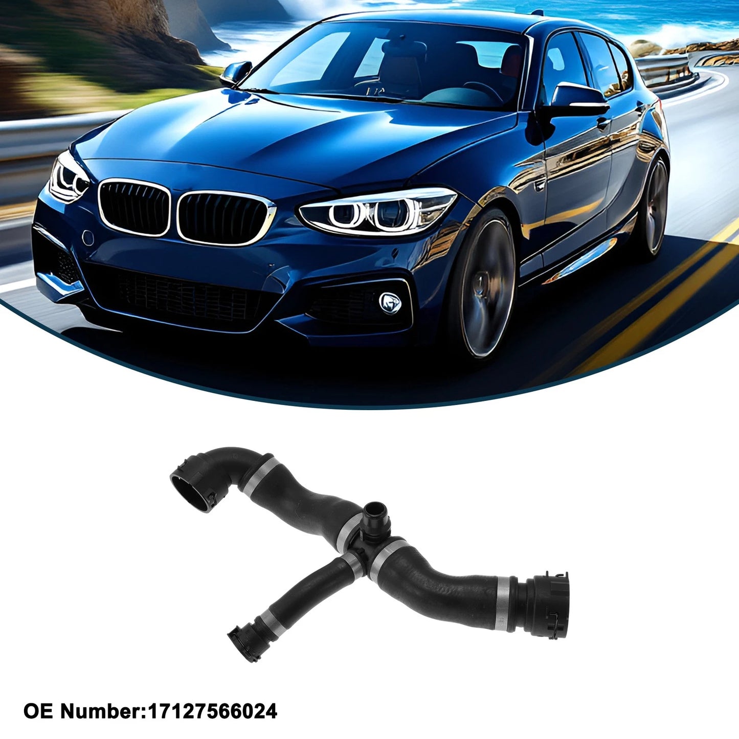 Radiator Hose for BMW 1 Series 2007-2008 Rubber Water Pipe