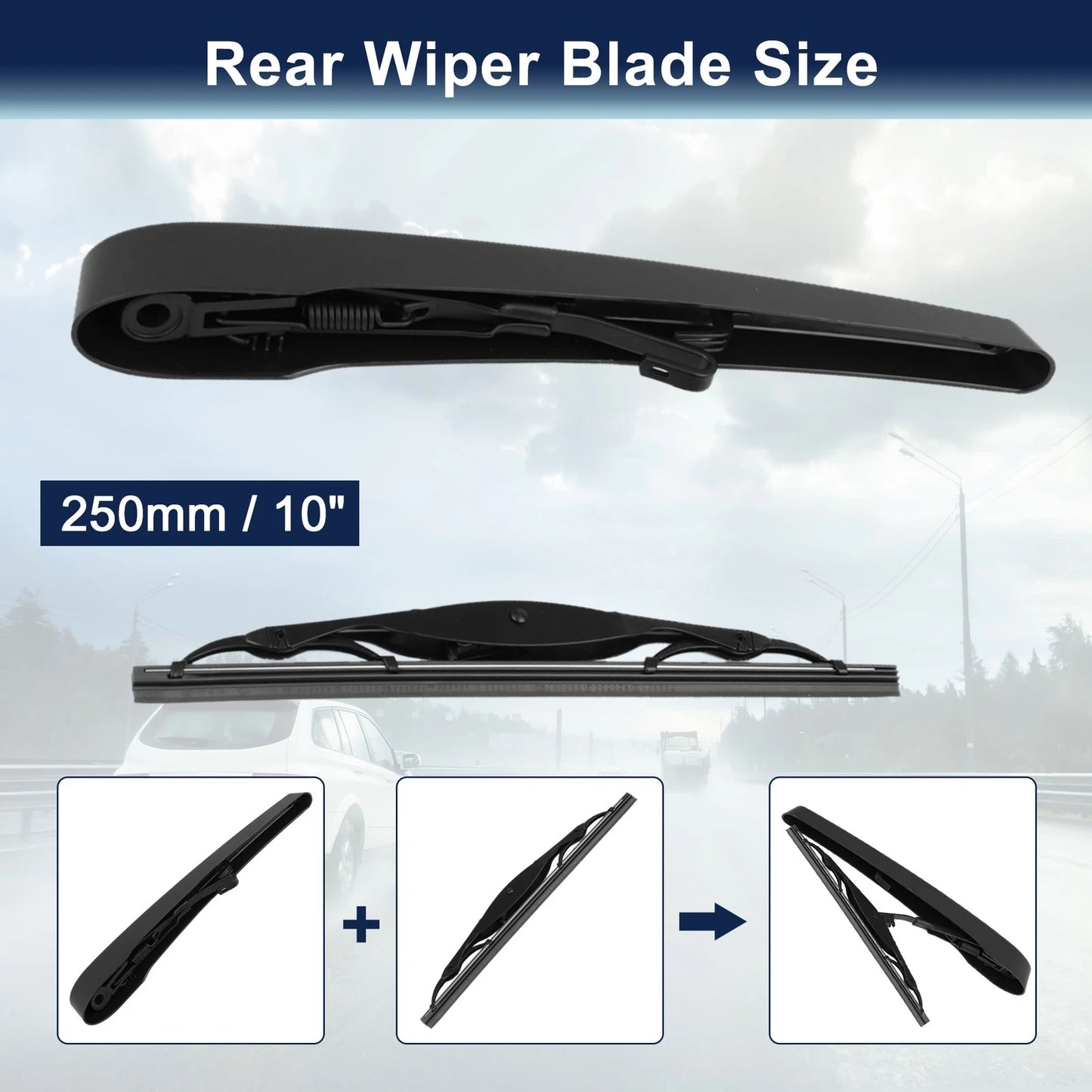 246mm Rear Windshield Wiper Blade Arm Set for Buick Encore (2012–2016)