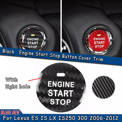 Carbon Fiber Engine Start Stop Button Cover for Lexus ES IS LX
