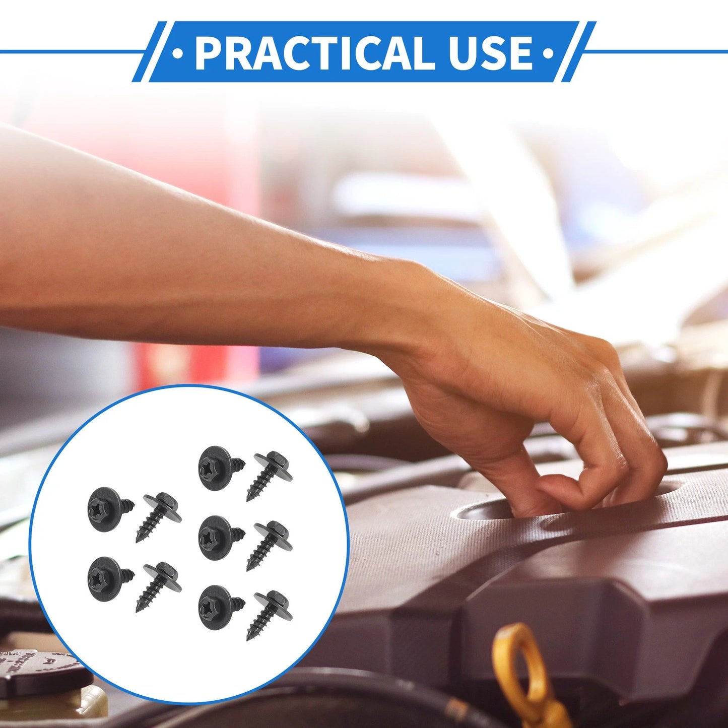 10 Pcs Fender Liner Splash Shield Bumper Cover Screws for Toyota Highlander