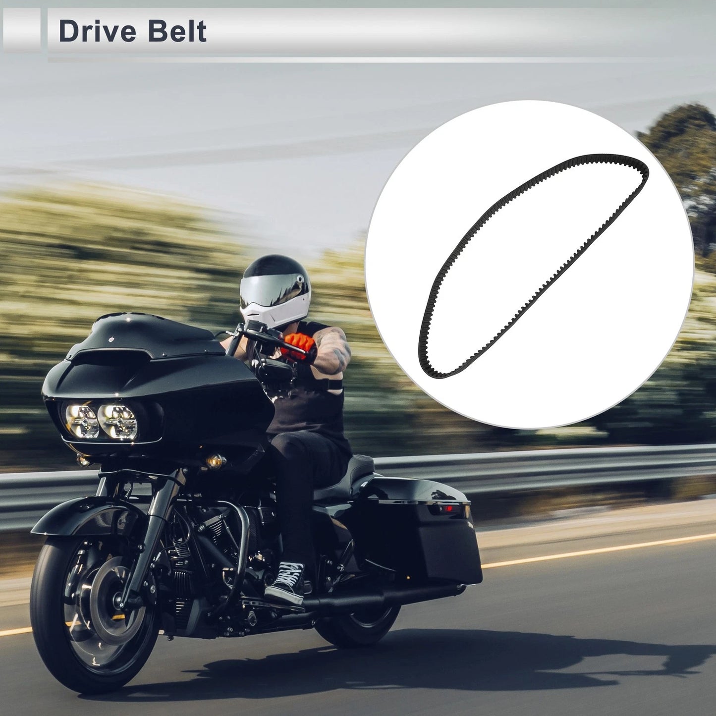 Drive Belt V-Belt for Harley Davidson Road Glide Road King (1997–2003)