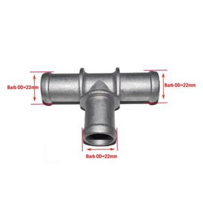 3/4" x 3/4" x 3/4" Hose Connector Tee for Cooling Water Hoses