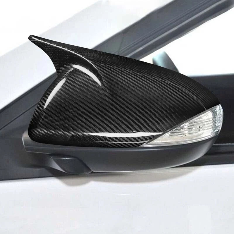 Real Carbon Fiber Stick-on Side Mirror Shell Cover Caps for Mazda 3 2010-2013