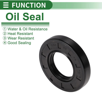 Oil Seal NBR Rubber 32x62x10mm High Pressure Black 5 Pcs