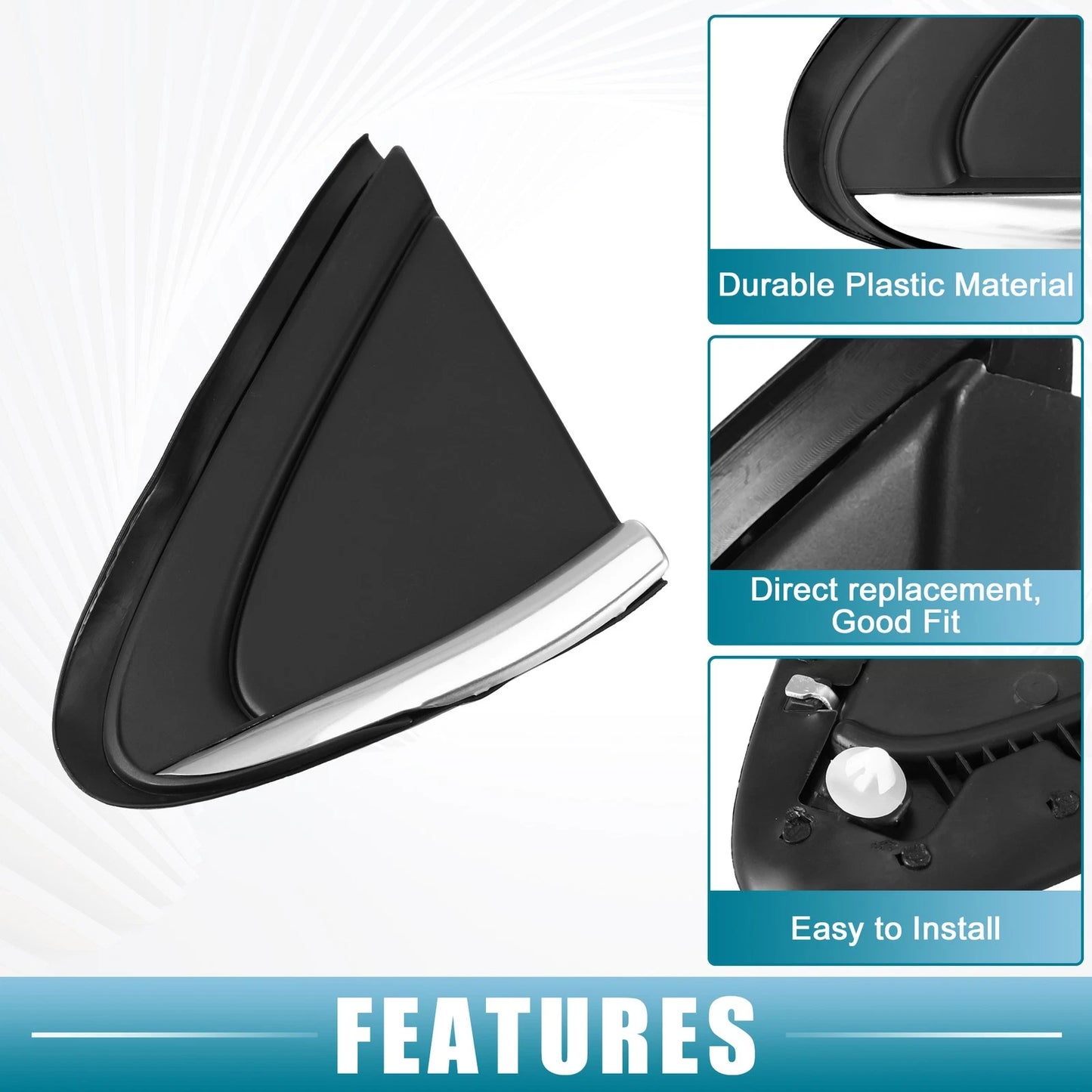 Front Left Car Mirror Corner Fender Triangle Cover for Chevrolet