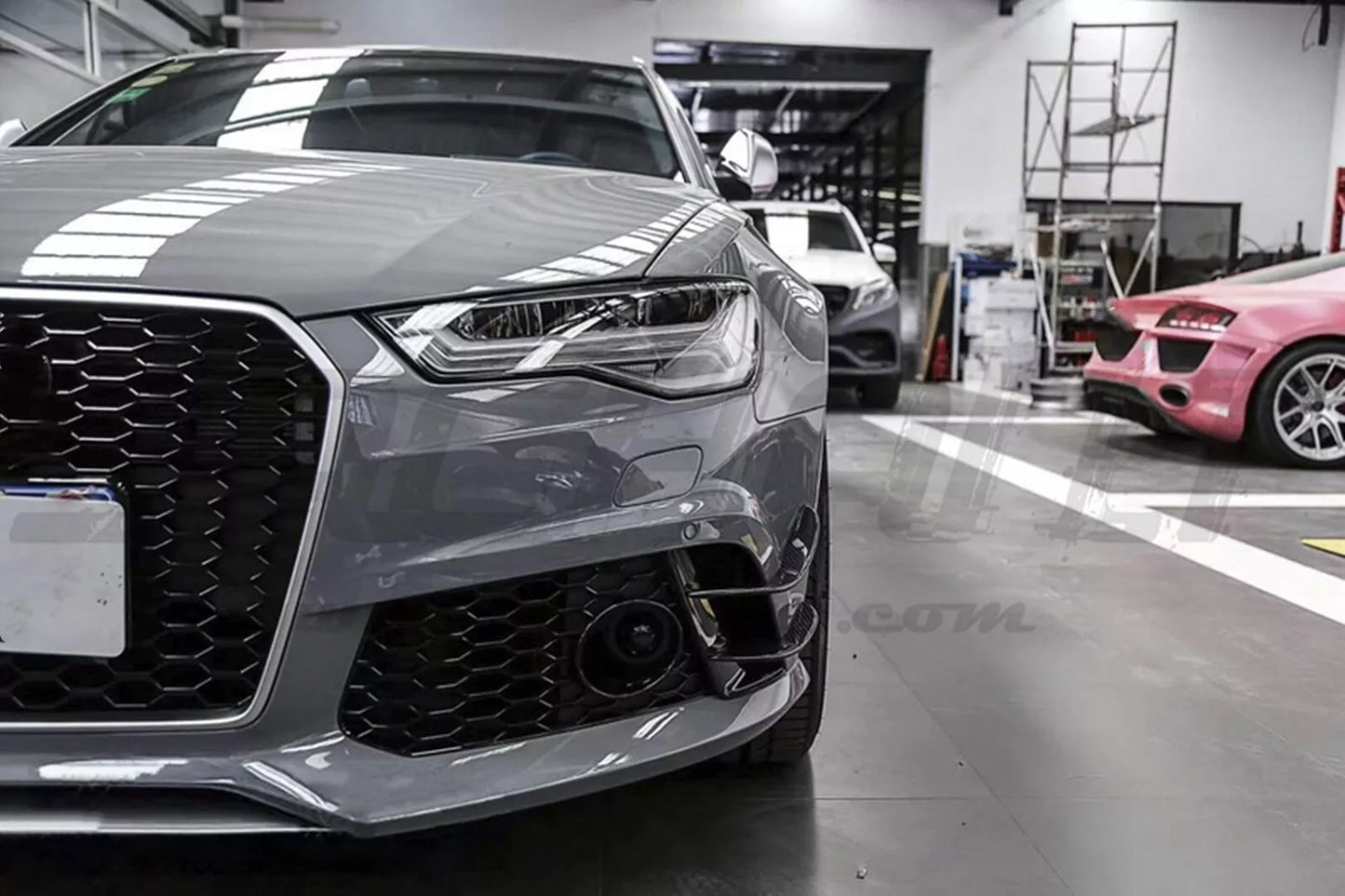 Carbon Fiber Front Bumper Splitter Trim for Audi RS6 RS7 (2013-2016)