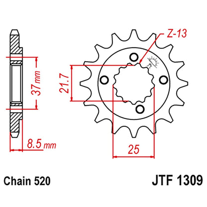15 Tooth Front Sprocket for Honda TRX400EX Sportrax (2005–2014)