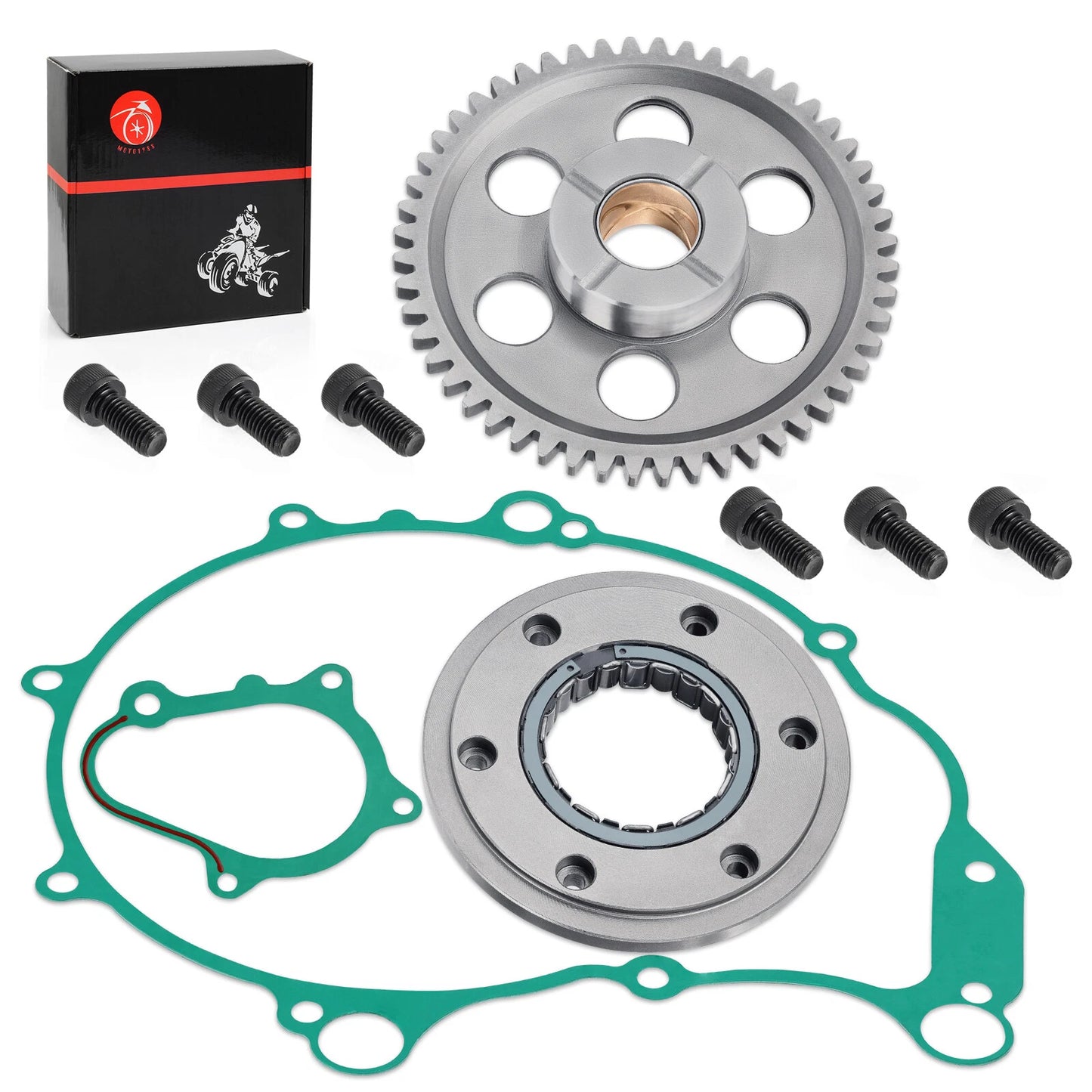 Starter Clutch Gear One-Way Bearing Gasket for Yamaha YFM660R Raptor (2002–2005)