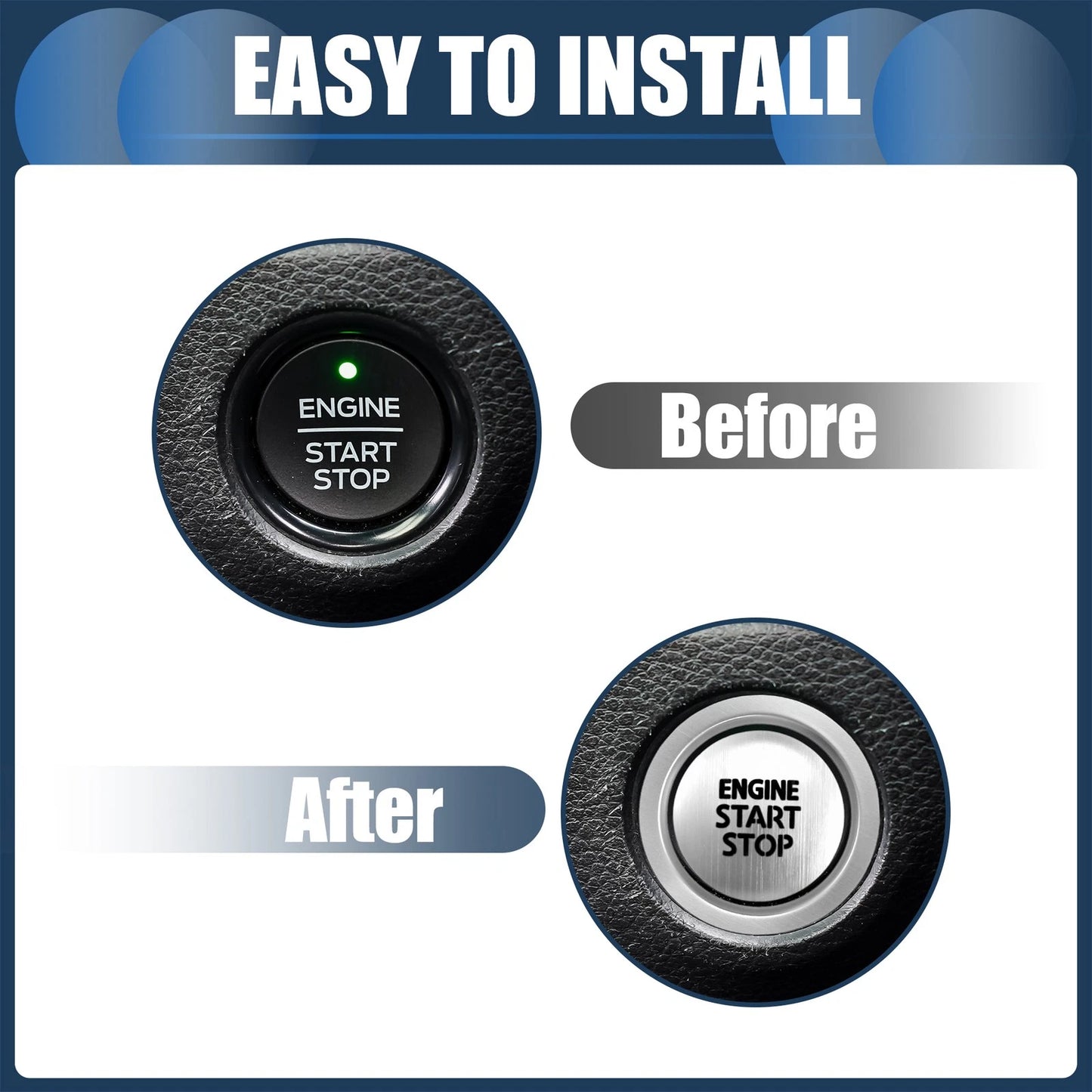 Engine Start Stop Button Cover Set for Toyota Alphard 30 Series (2015-2020)