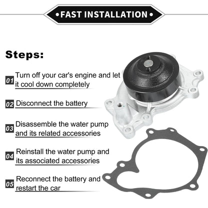 Water Pump & Gasket Kit for Mitsubishi 4M50 4M51 Fuso Canter
