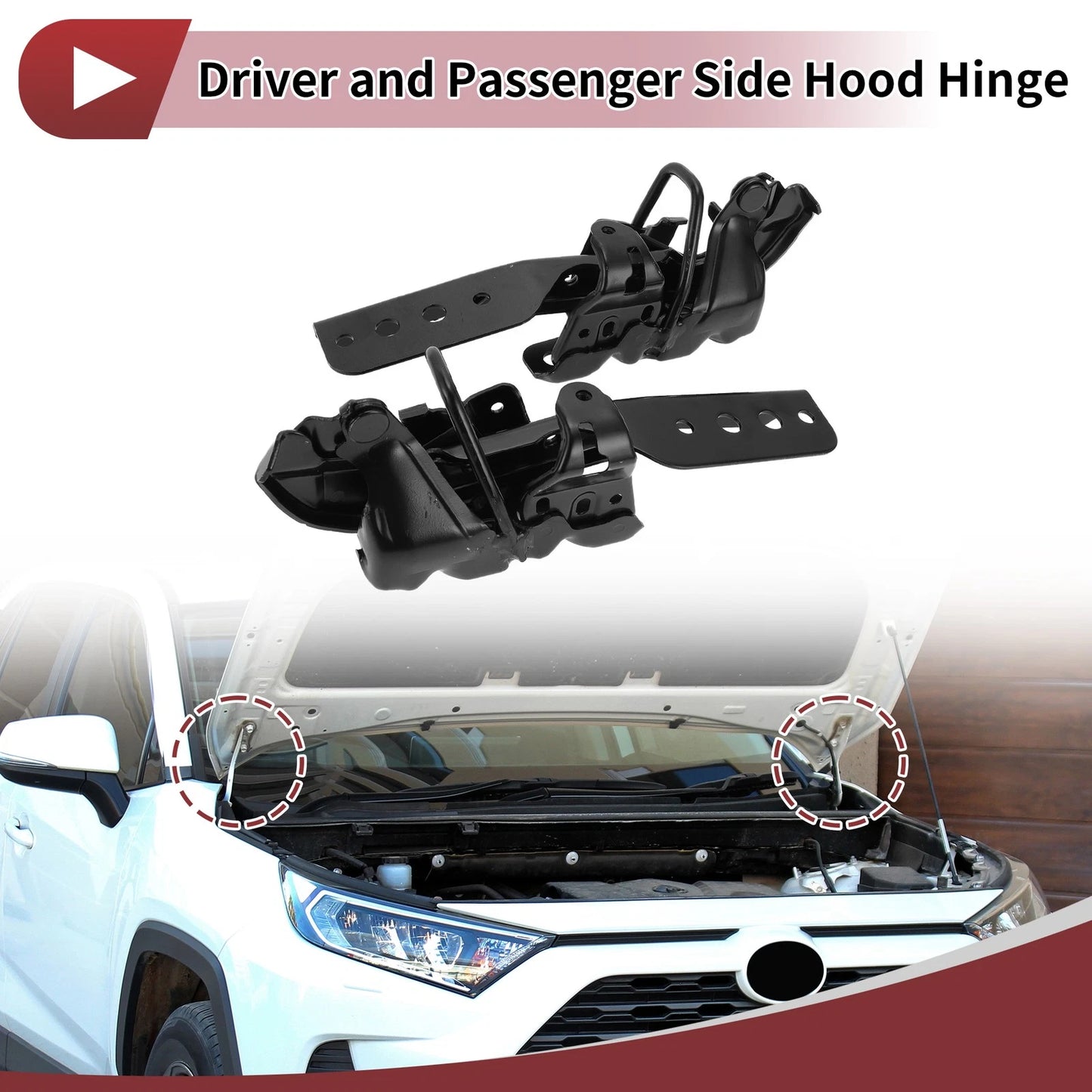 Hood Hinges for Honda Civic (2022-2023) Front Bonnet Bracket 1 Pair