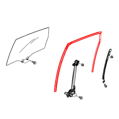 Front Rear Door Glass Run Channel for Honda CR-V Wagon 2012-2016