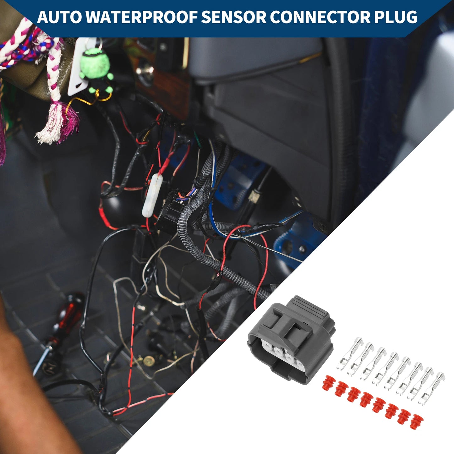8 Pin Auto Waterproof Sensor Connector Plug for Honda - 1 Set ()