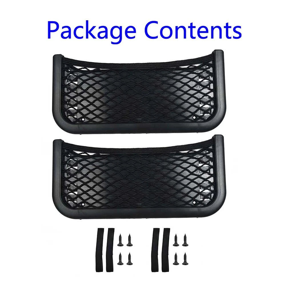 2 x Car Storage Pocket Net Seat Back Holder Organizer Bag Camper Caravan