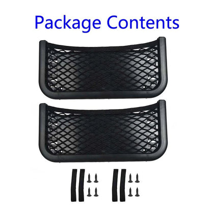 2 x Car Storage Pocket Net Seat Back Holder Organizer Bag Camper Caravan