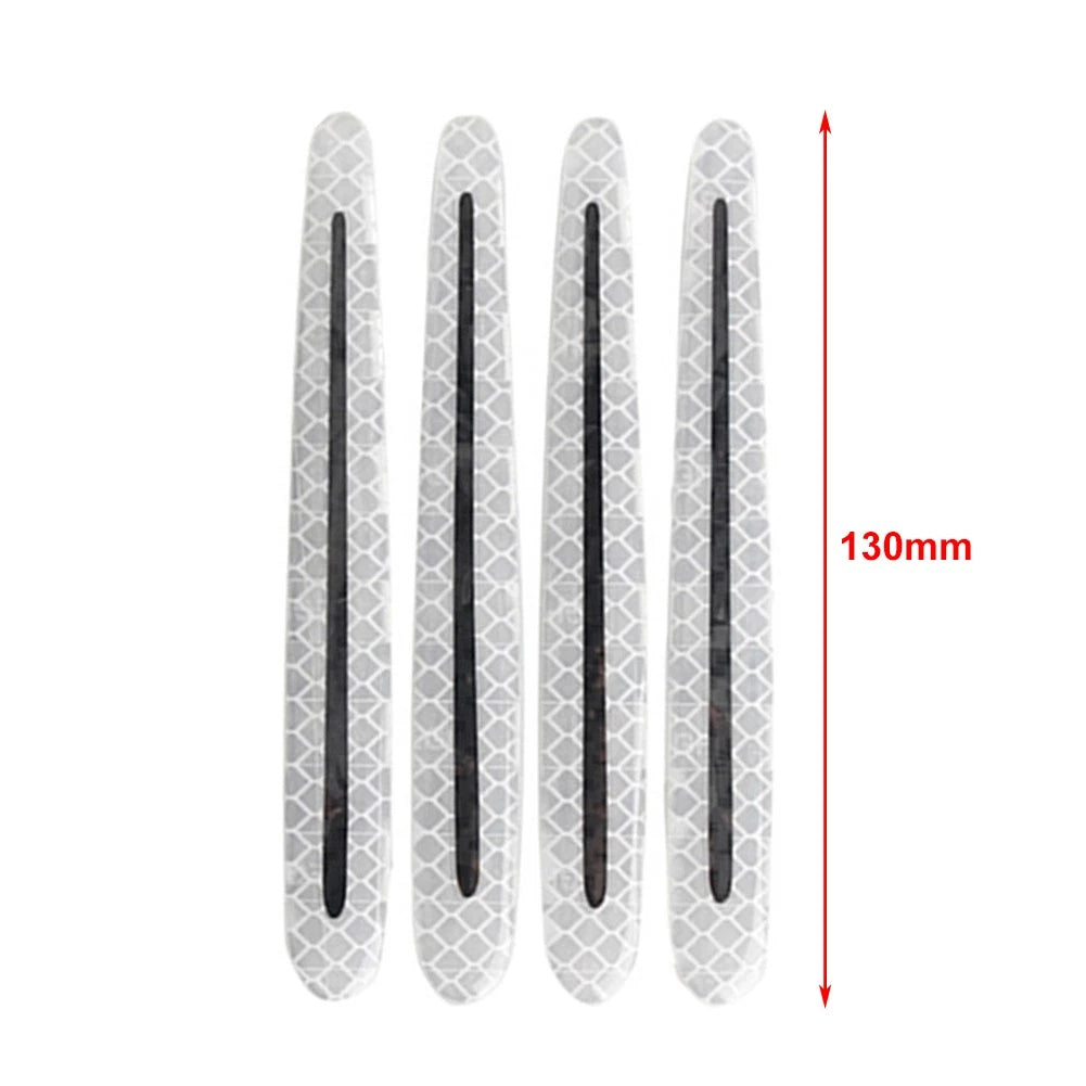 Car Door Handle Reflective Sticker for Scratch Protection Carbon Fiber Green