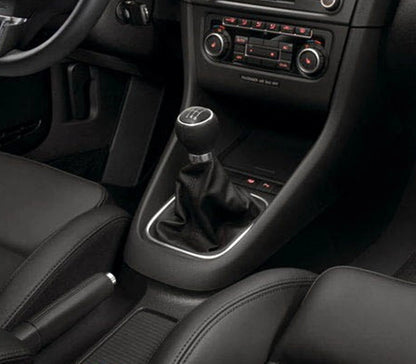 Gear Shift Button Leather Rootwood for VW Golf 6 (2008-2012)