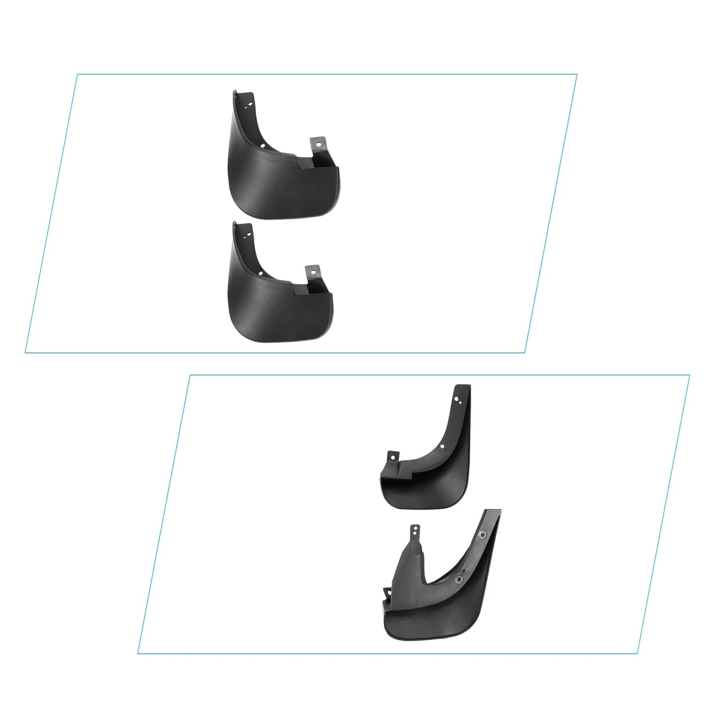 Front & Rear Mud Flap Splash Guards for Hyundai Tucson (2010-2015)