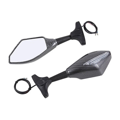 2 x Motorcycle Rearview Mirrors with LED Turn Signals for Honda CBR 600 F3 F4