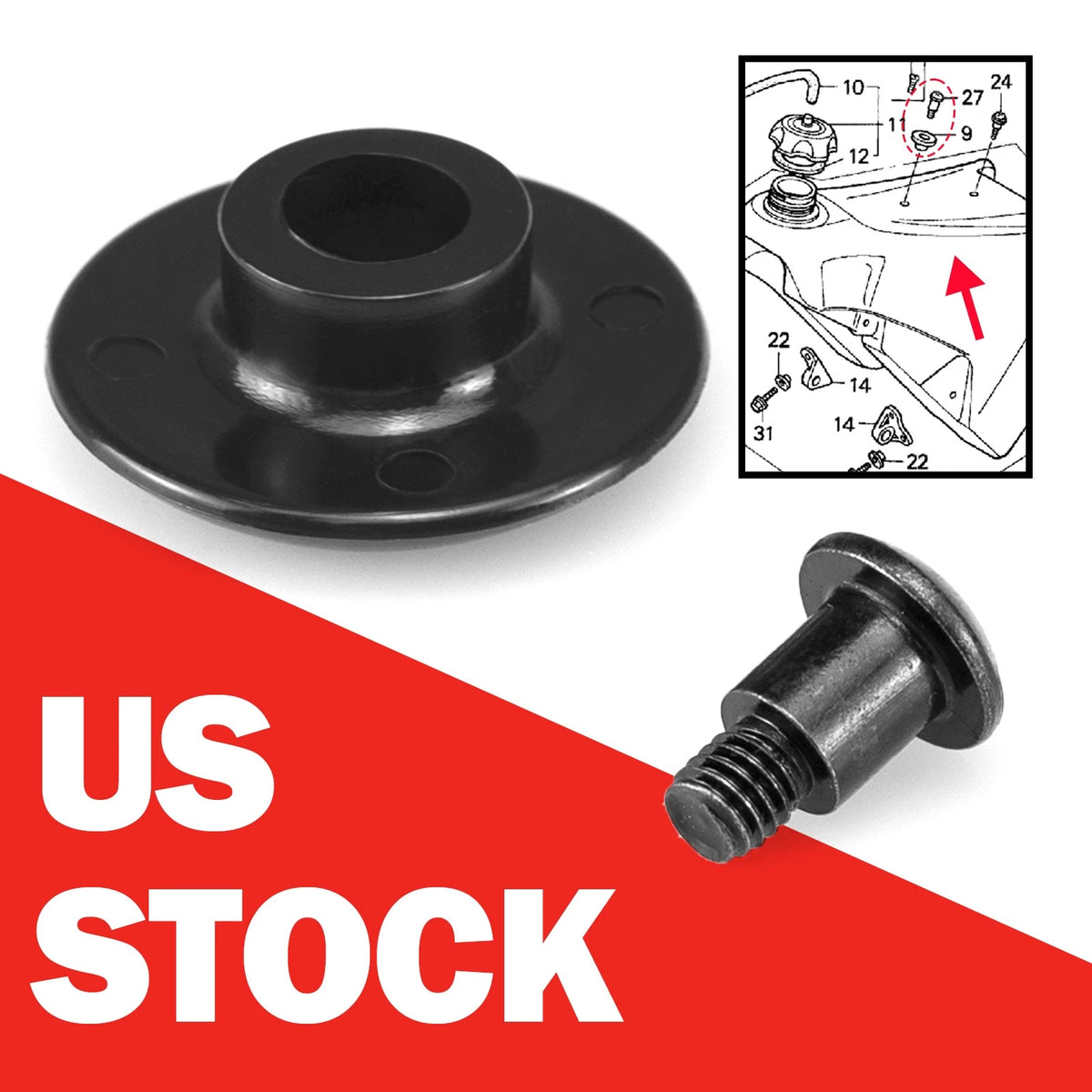 Fuel Tank Seat Collar Bolt Screw for HONDA Rancher 350 (2000-2003)