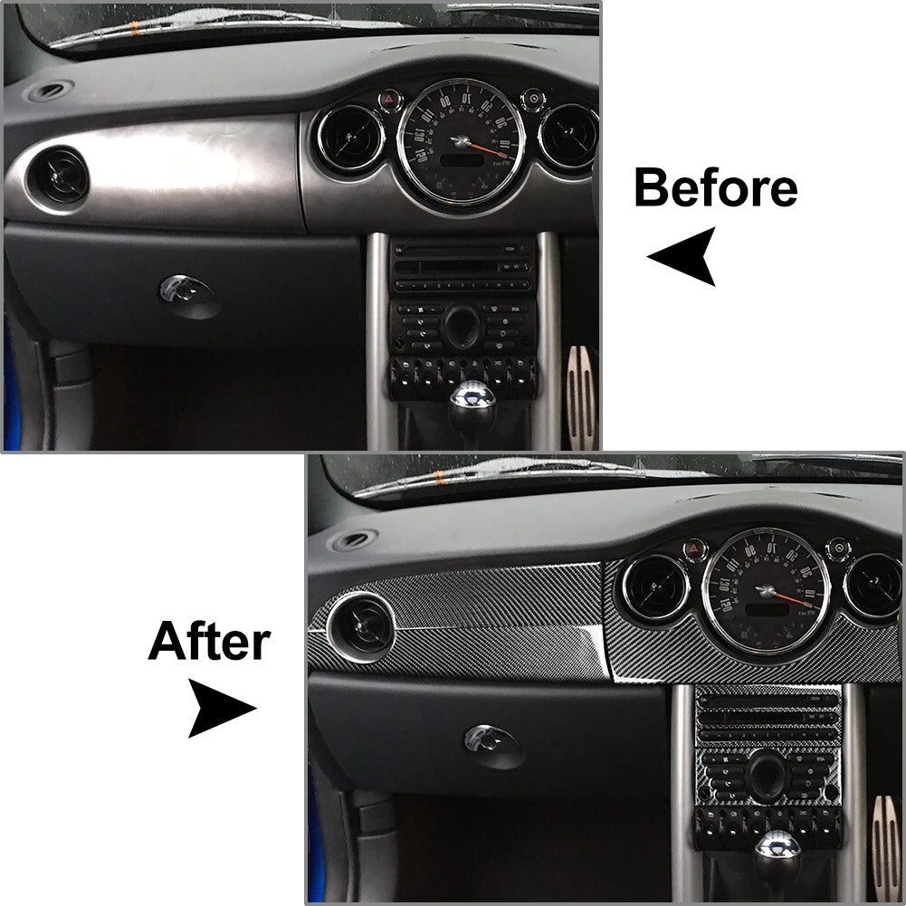 6 x Center Console Dashboard Panel Cover for BMW Mini Cooper R50 R53 (2005-2006)