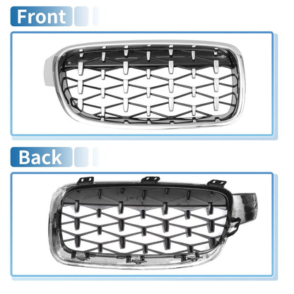 1 Pair Front Hood Bumper Grille Grill for BMW 3 Series (2013-2018)