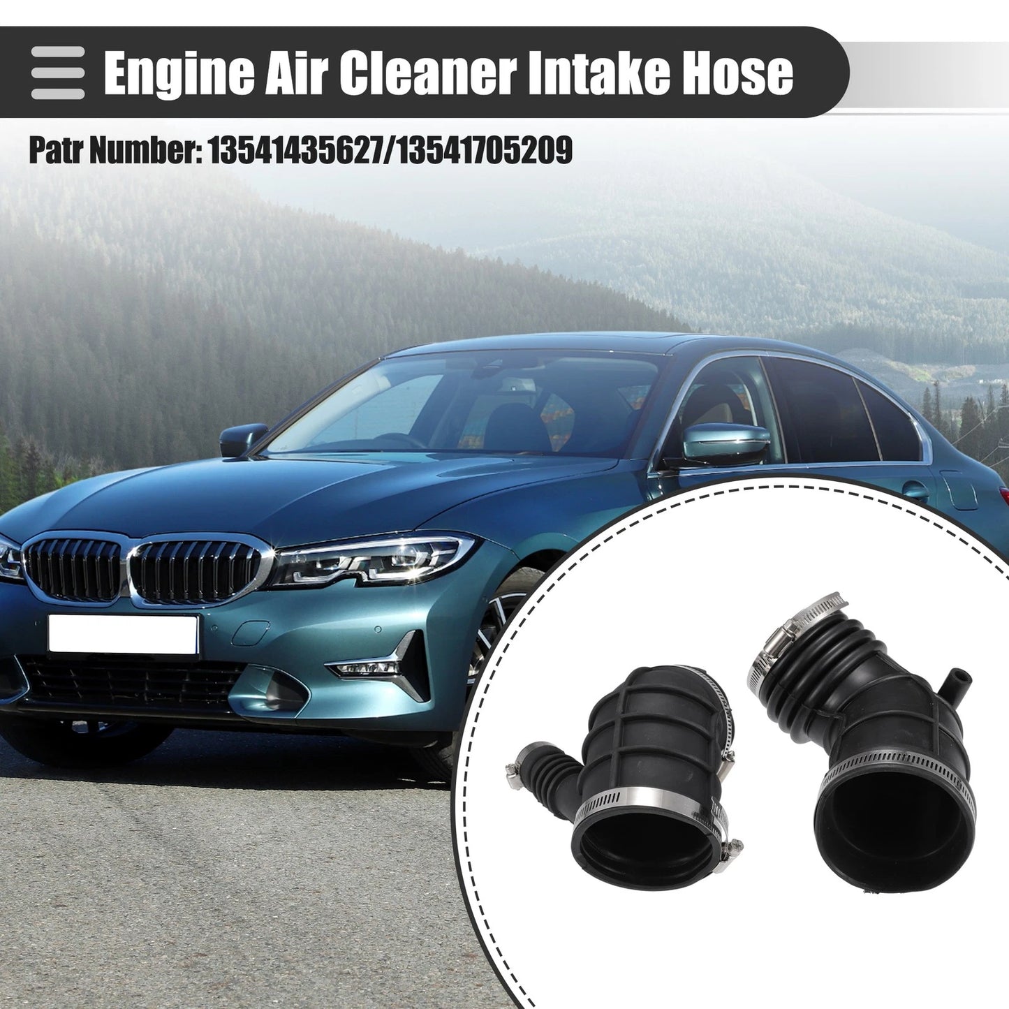 Engine Air Intake Hose Rubber for BMW 320i (2001-2005)