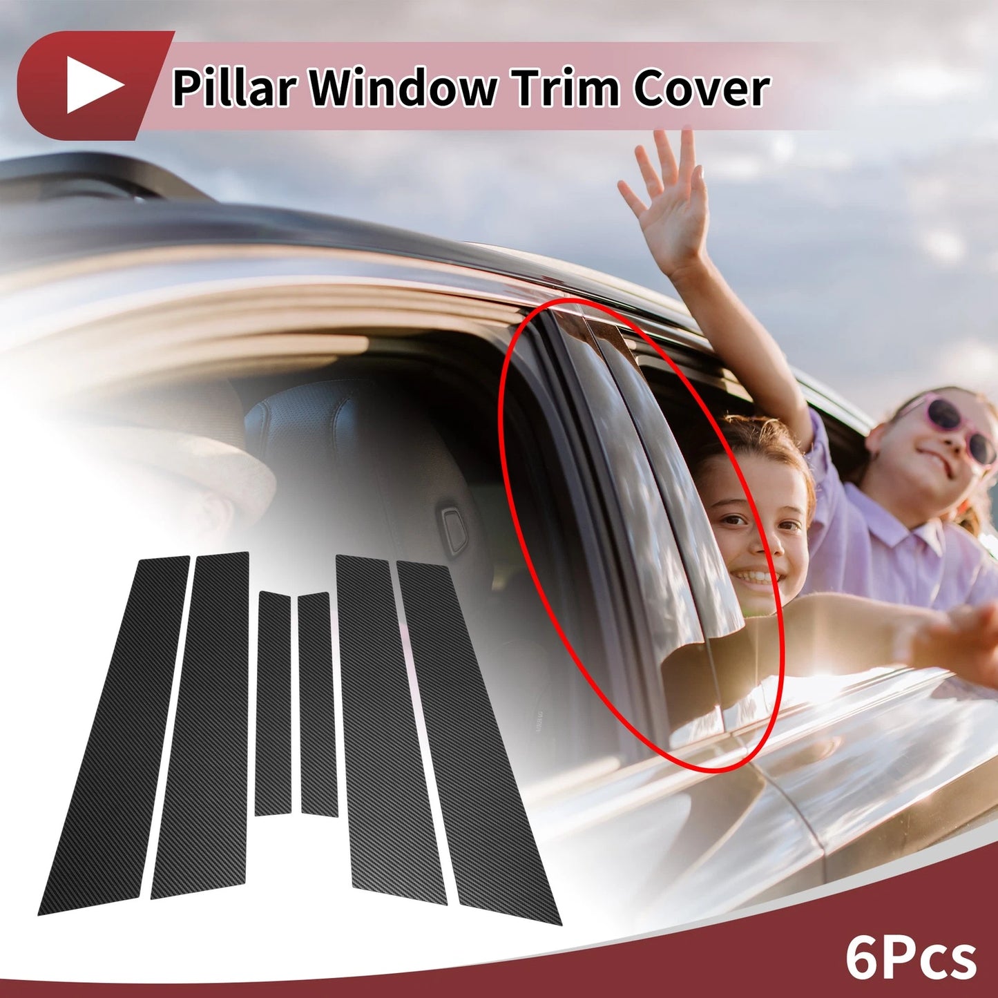 Door Pillar Window Trim for Volvo S60 (2014-2019) Left Right