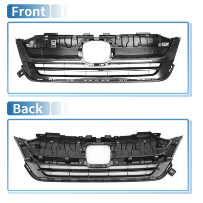 Front Bumper Grille for Honda Pilot 2019-2020 5 Door EX 2WD Black 1 Set