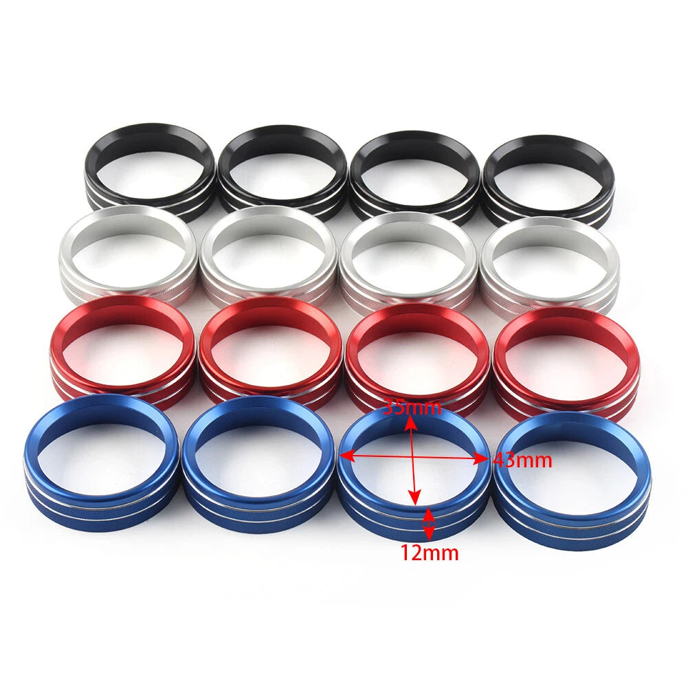 4 x Air Conditioner Switch CD Button Ring Trim for Ford F150 XLT (2015-2020)