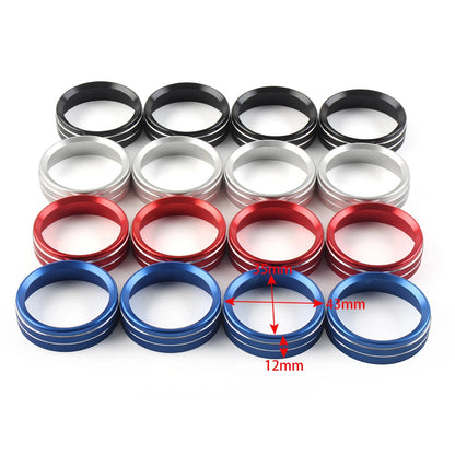4 x Air Conditioner Switch CD Button Ring Trim for Ford F150 XLT (2015-2020)