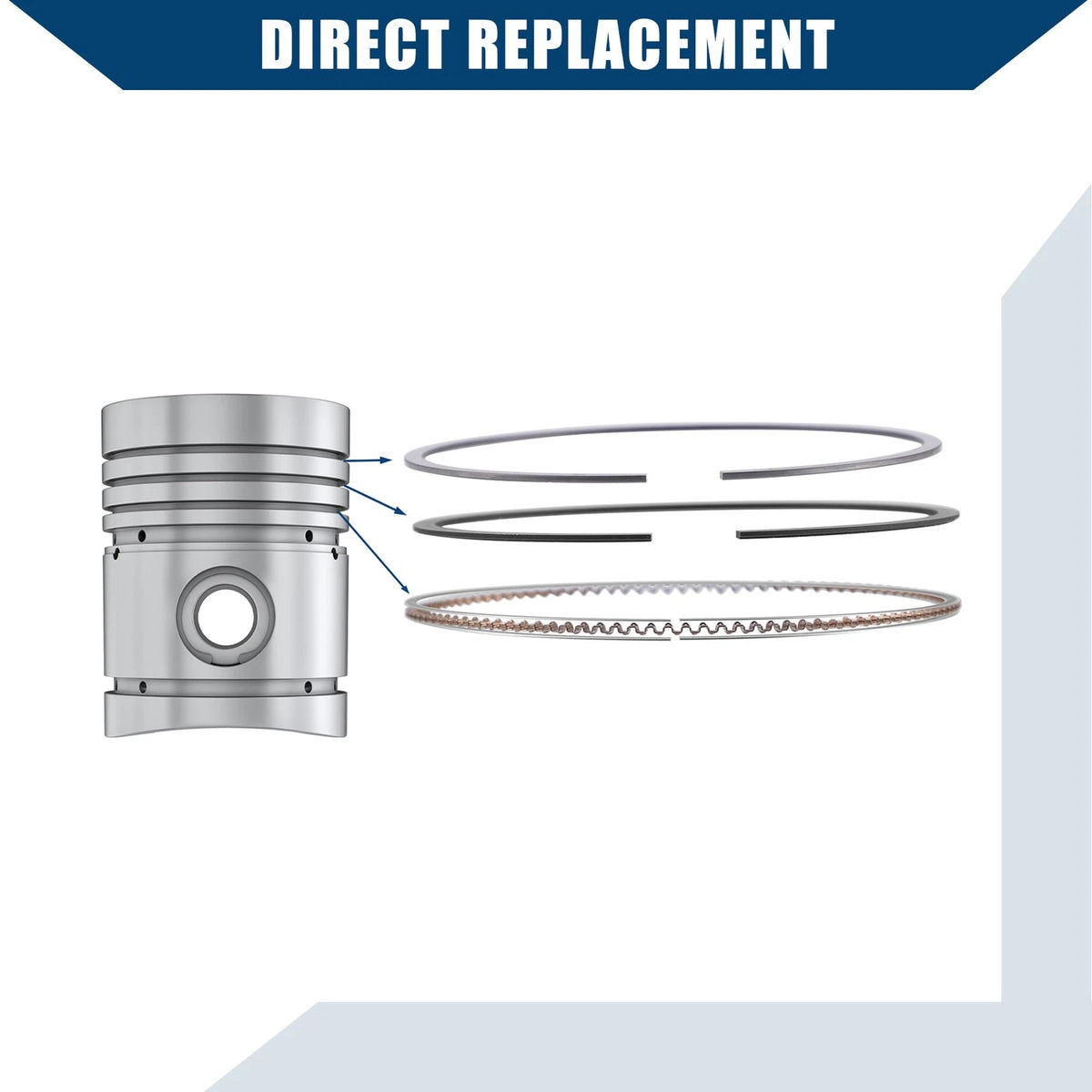 Set of Piston Rings for Hyundai Tucson 2.4L L4 (2010-2013)