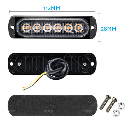 4x 18W LED Strobe Flash Lights for Car Truck Emergency Warning Amber