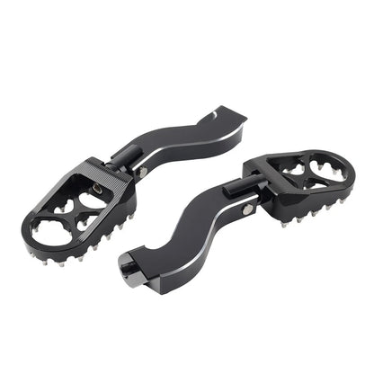 Black Rear Passenger Pedals Mount Kit for Harley Touring Electra Glide (1993-2024)