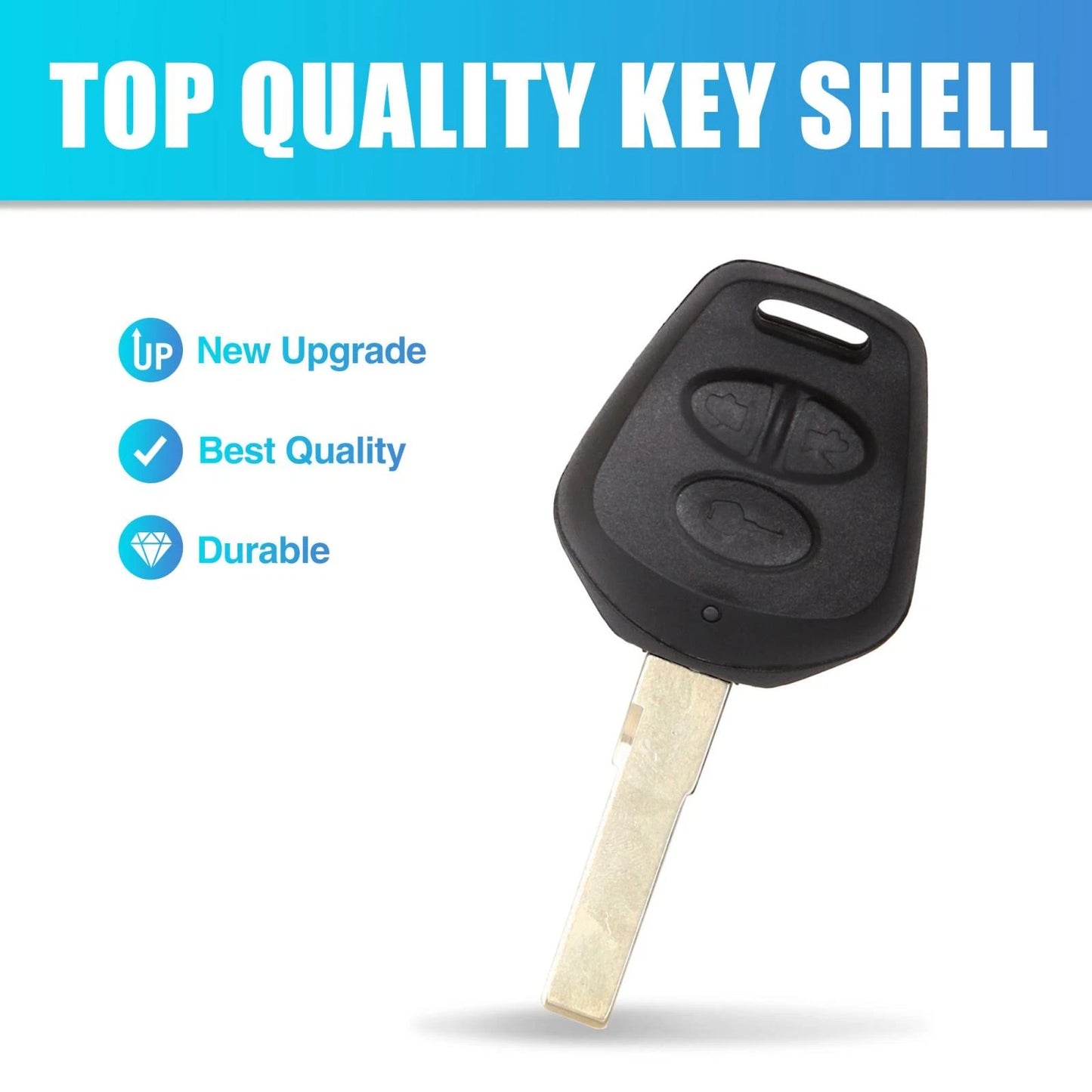 Car Key Fob Shell Case for Porsche Cayenne 911 996 Boxster S 986 (2003-2012)