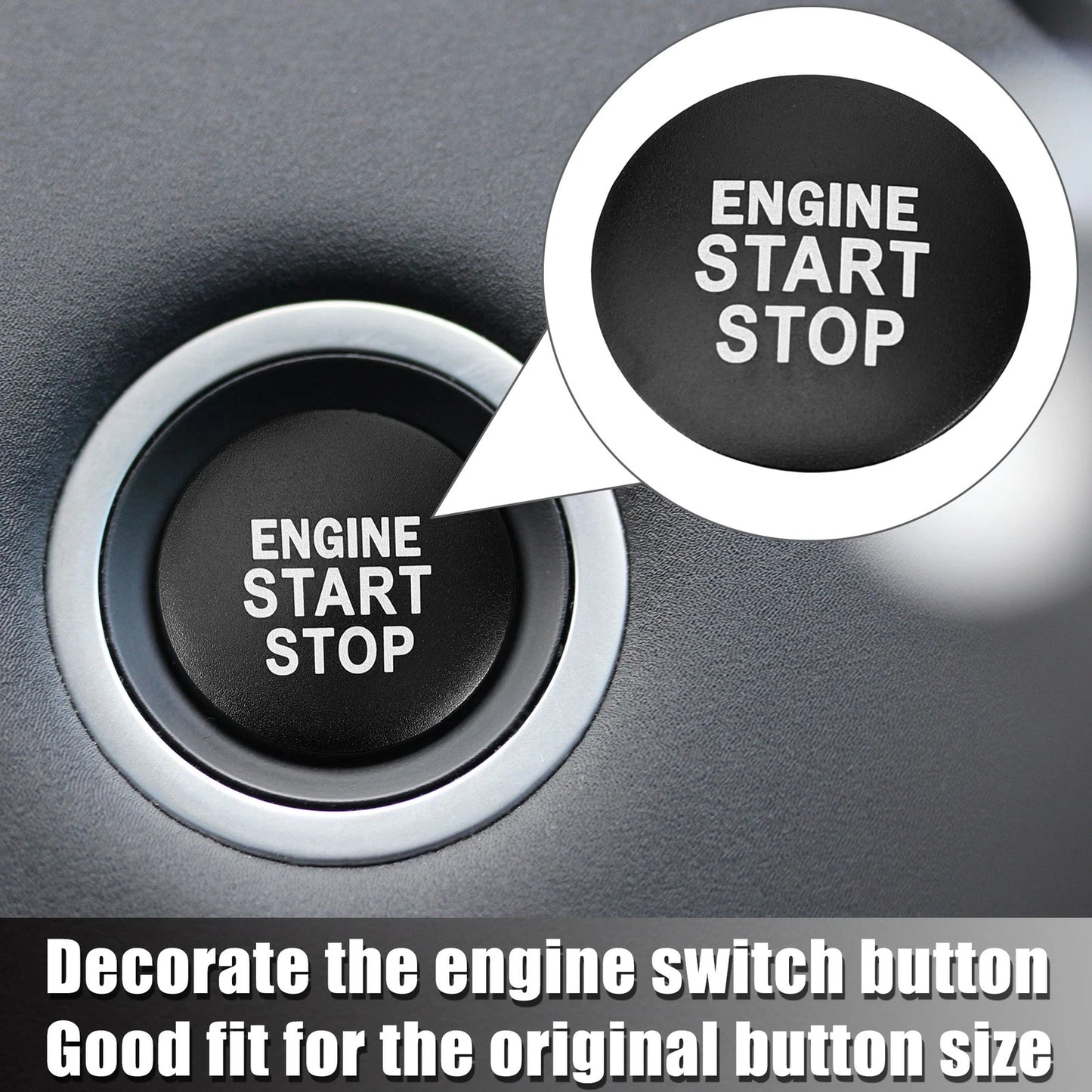 Engine Start Stop Button Cover for Toyota Camry (2018-2023) - Aluminum Black