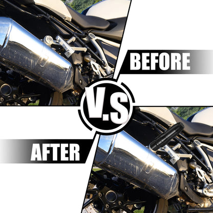 Black Motorcycle Frame Exhaust Slider Protector for BMW R1250 (2019-2023)