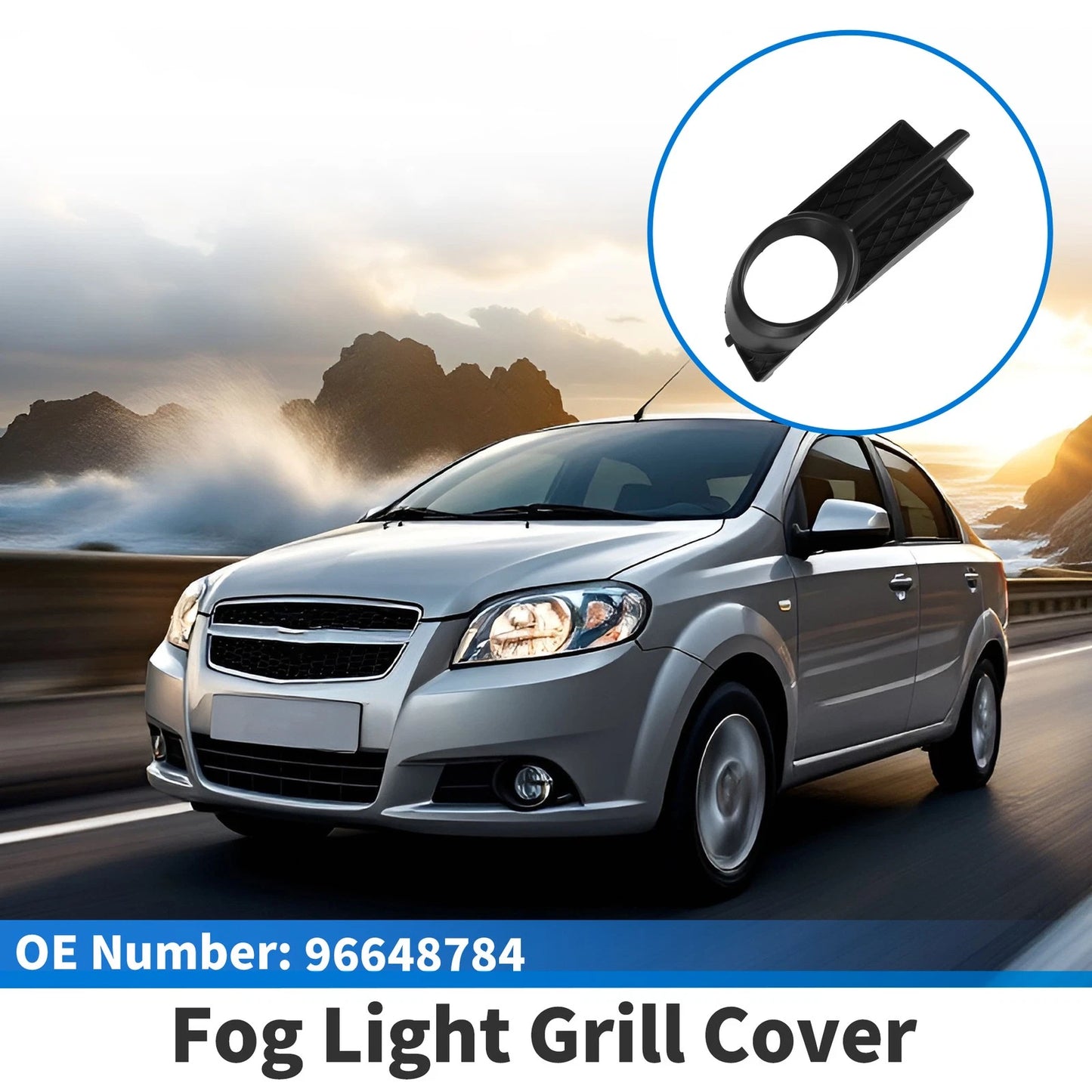 Fog Light Grill 1 x for Chevrolet Aveo (2007 - 2011)