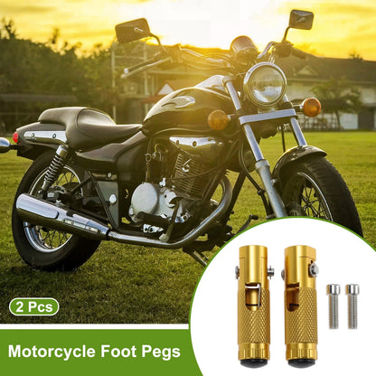 FootPegs 4.6" Rear Footrest Aluminum Alloy Gold Tone 2 x for Motorcycle