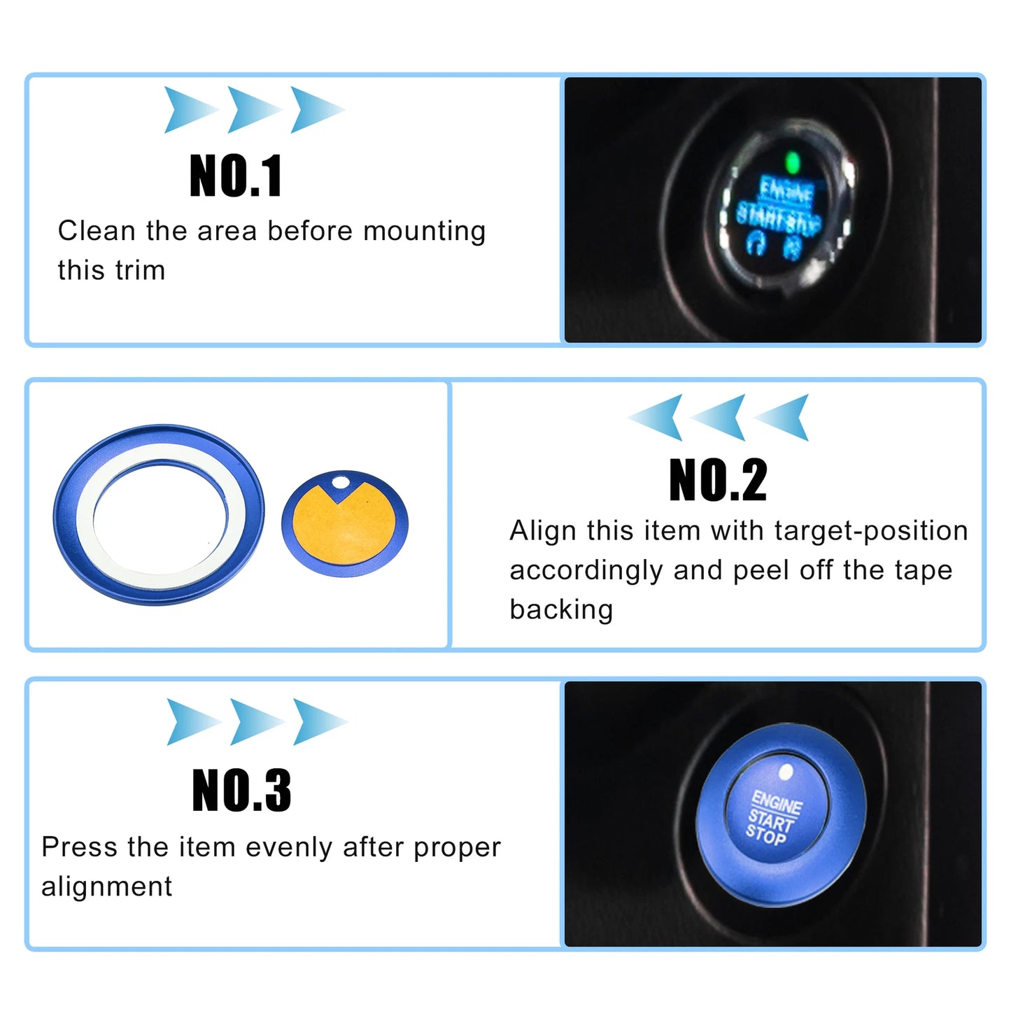 Engine Start Stop Button Cover for Ford Explorer Hybrid (2020-2023)