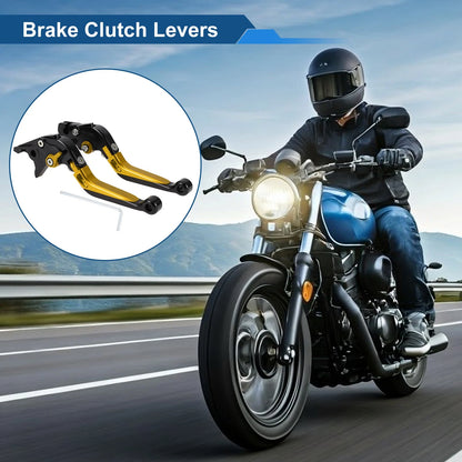 Brake Clutch Levers for Yamaha YZF R1 Black Gold Tone