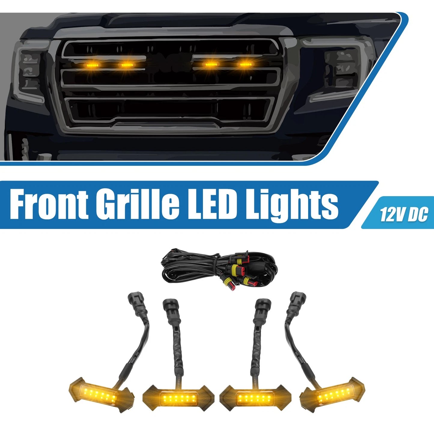 Grill LED Light Front Grille Lights for Toyota Tacoma (2016–2022)