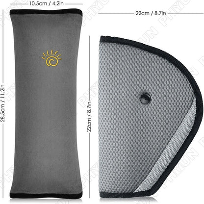 Car Safety Strap Cover & Shoulder Pillow Pad Cushion for Kids Seat Belt