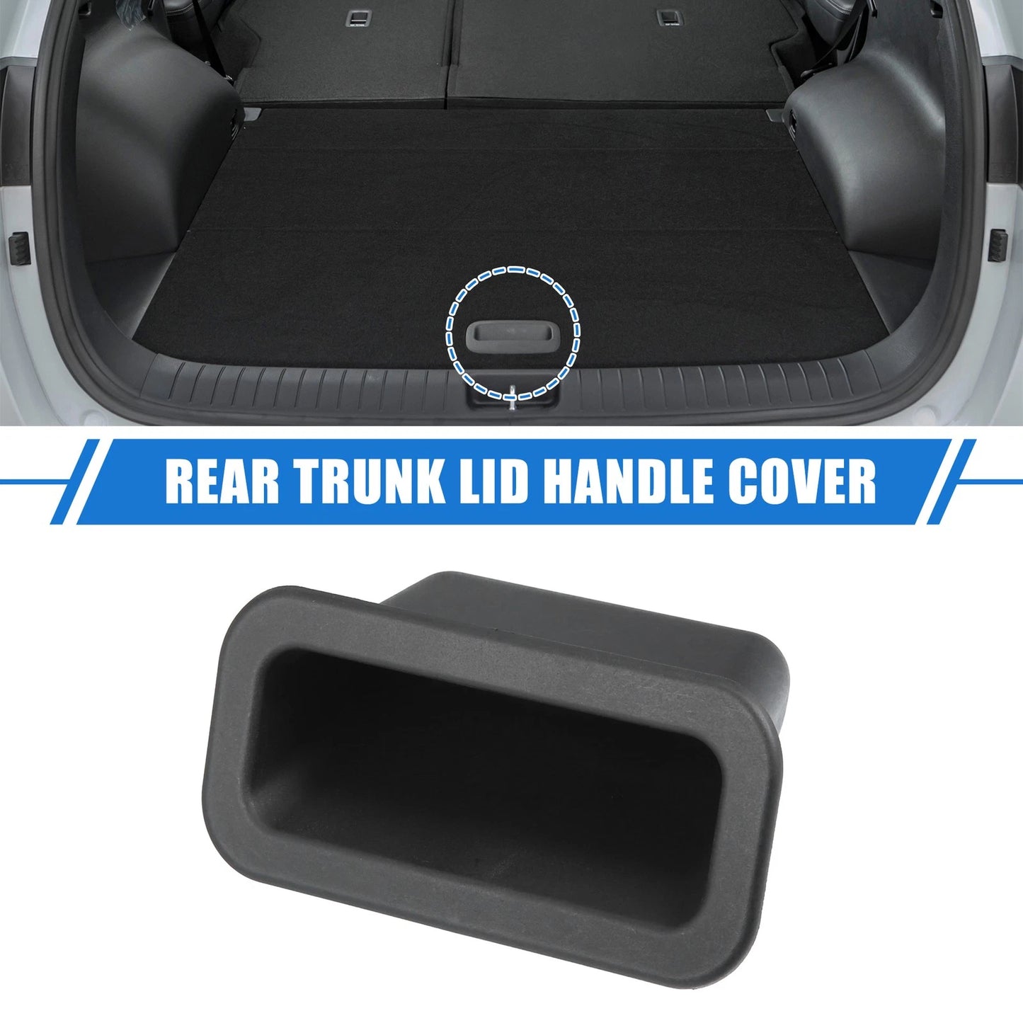 Rear Trunk Lid Handle Cover for Mazda 3 (2004-2018) Black Trim