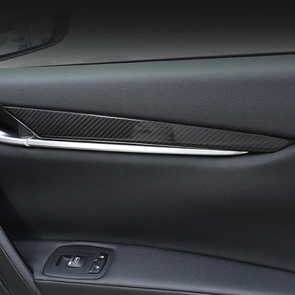 Real Carbon Fiber Interior Door Panel Cover Trim For Maserati Levante 2017-2021