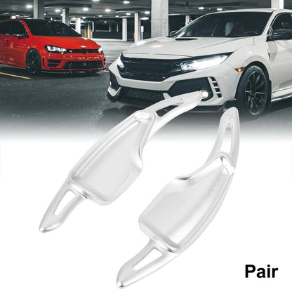 Pair Silver Tone Paddle Shifter for Chevrolet Camaro (2016 - 2019)