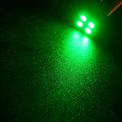 10x Green T10 W5W 168 194 4-SMD LED Dash Light Bulbs